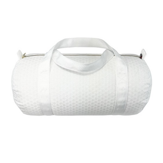 Personalized Eyelet Duffel Bag - White image 0