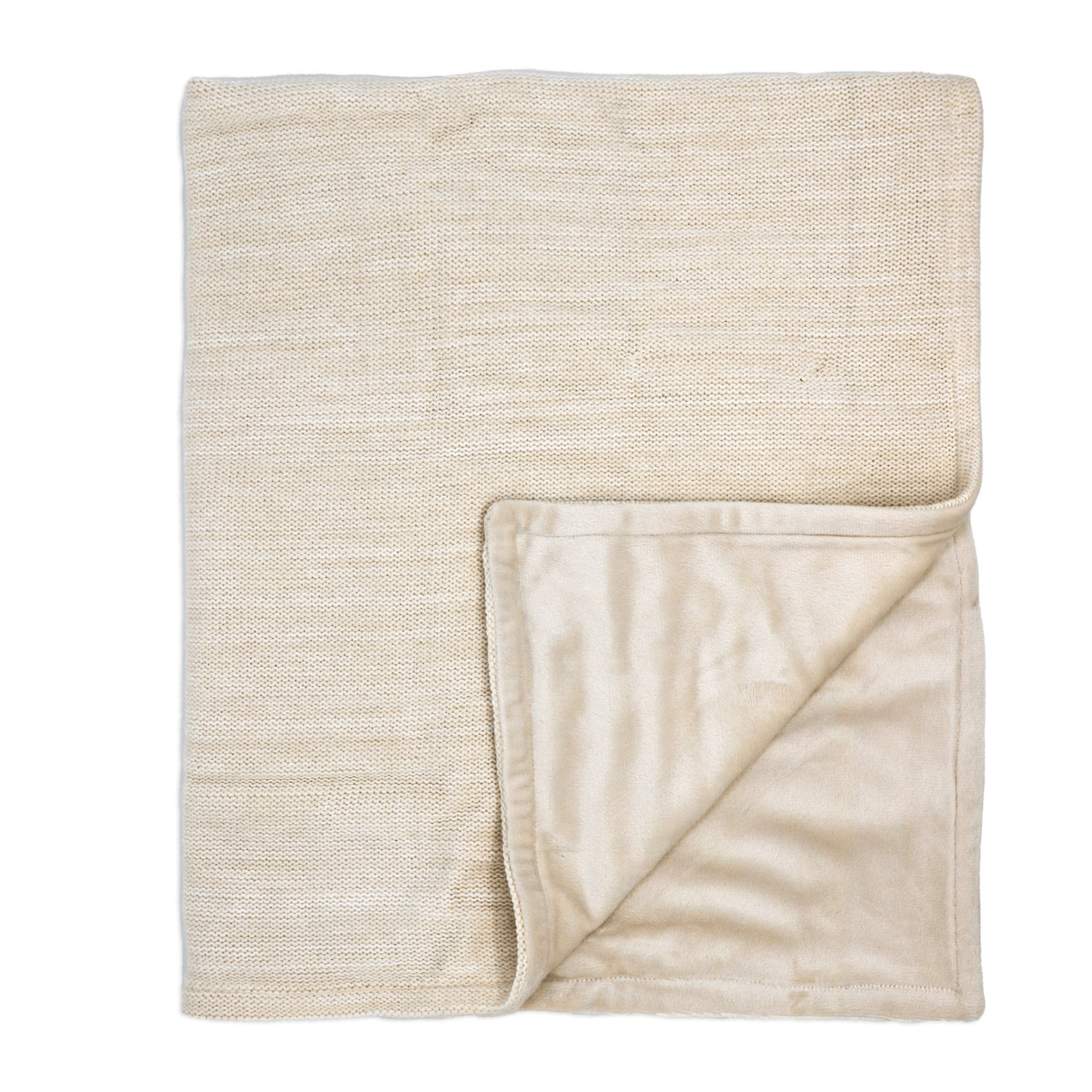 Personalized Mink Baby Blanket - Oatmeal Heather image 0