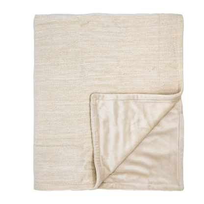 Personalized Mink Baby Blanket - Oatmeal Heather image 0