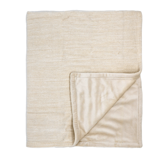 Personalized Mink Baby Blanket - Oatmeal Heather image 0