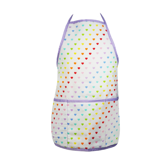 Personalized Kids Apron - Tiny Hearts image 0